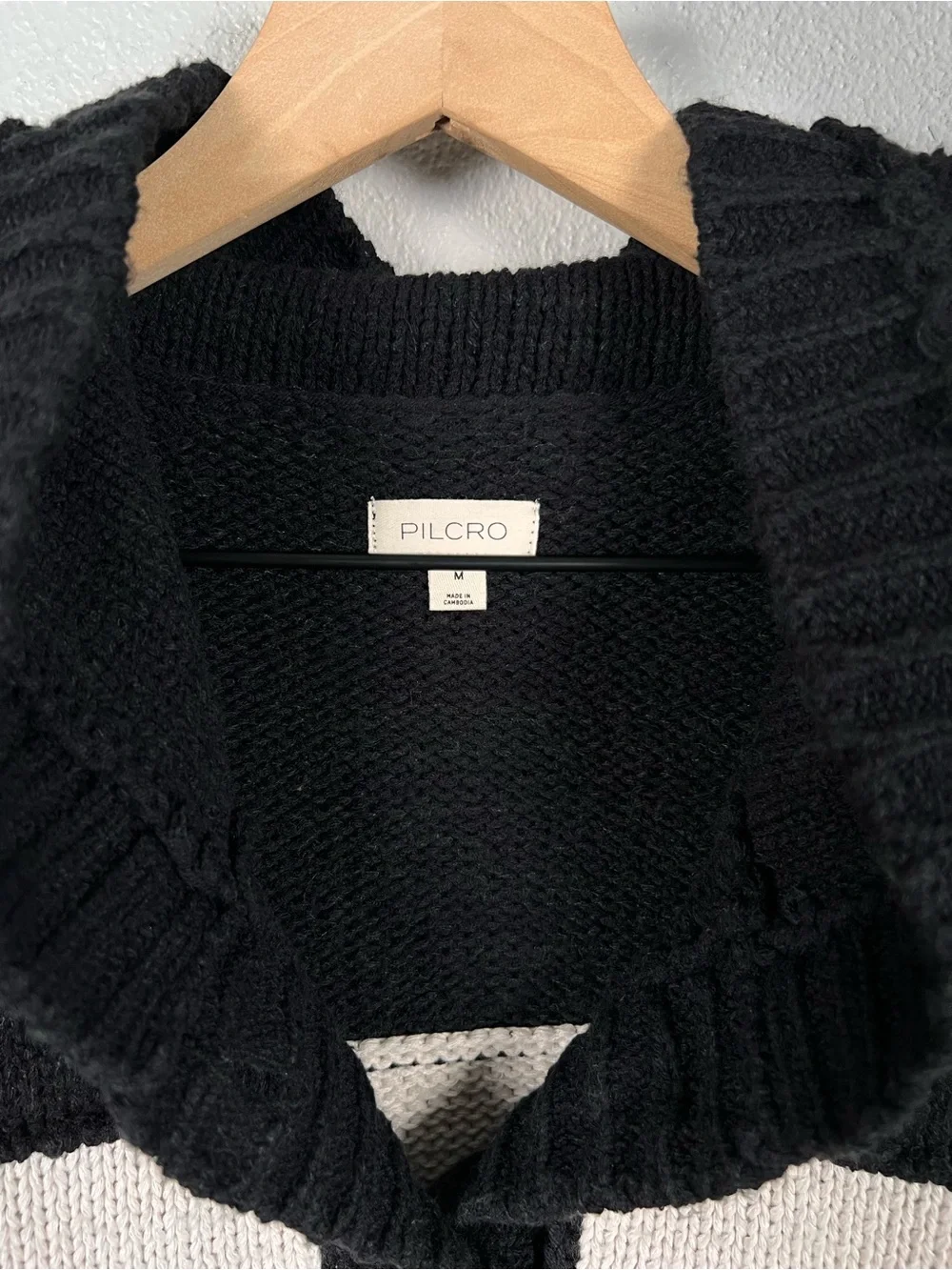 NWT Anthropologie Pilcro Horse Graphic Chunky Knit Cardigan Sweater Size Medium